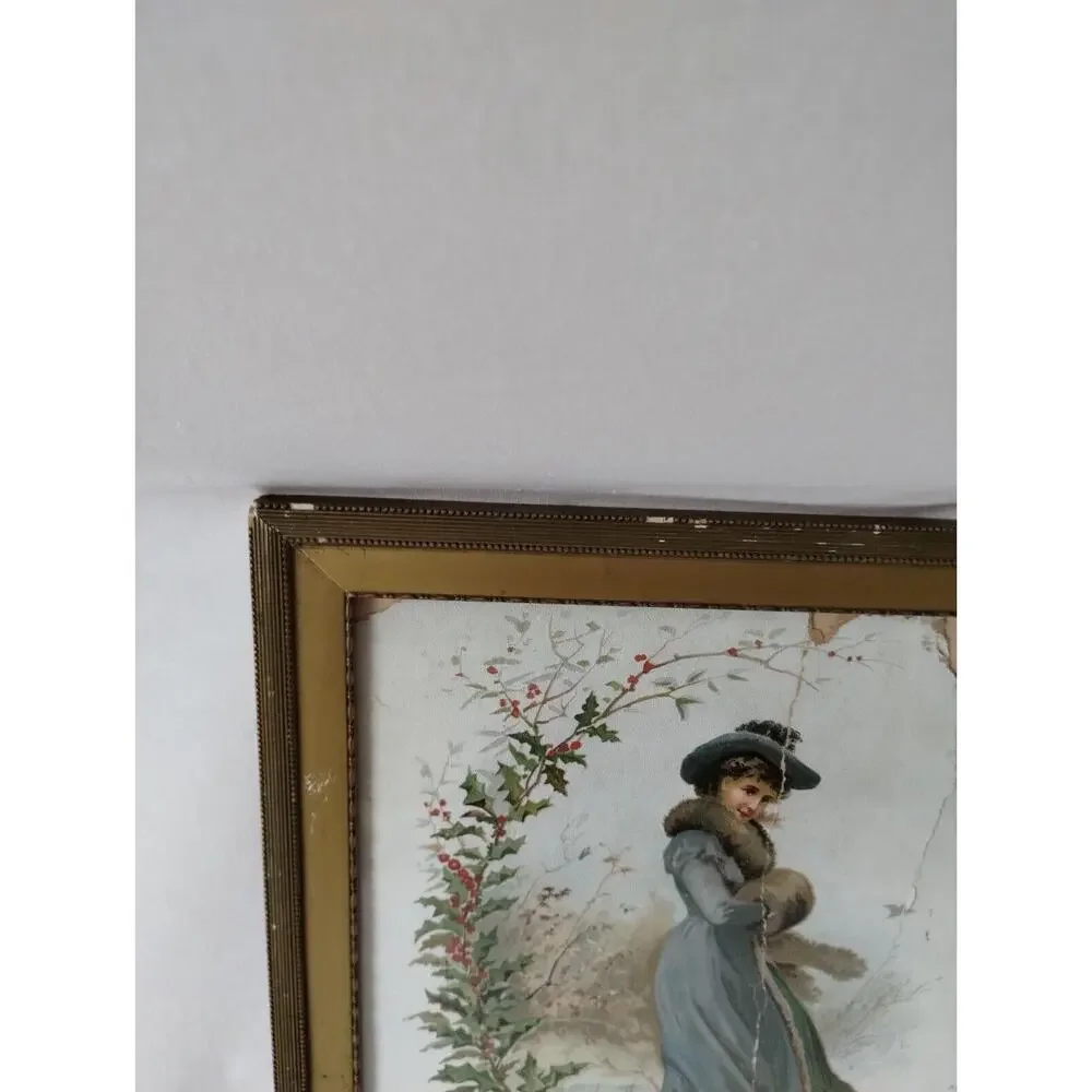 Antique Calendar with Days on the Side - 1892 - Clothing Advertisement - Damaged